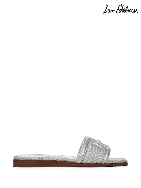 Sam Edelman Regular Fit Silver Irina Slider Sandals (F53434) | ₪704