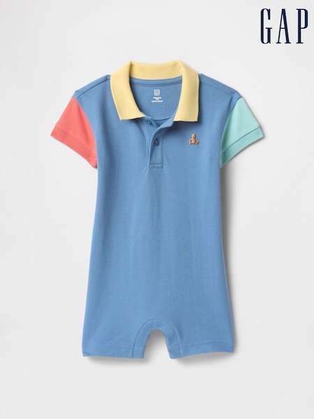 Azul - Gap Pique Polo Romper (Newborn-24mths) (F53459) | 35 €