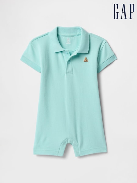Verde - Gap Pique Polo Romper (newborn-24mths) (F53461) | 35 €