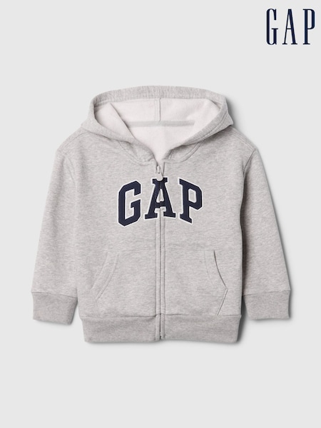 Harmaa - Gap Logo Zip Up Hoodie (6mths-5yrs) (F53484) | €32