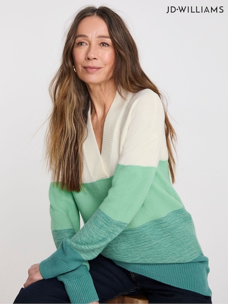 JD Williams Green V-Neck Curved Hem Tunic (F53511) | €35