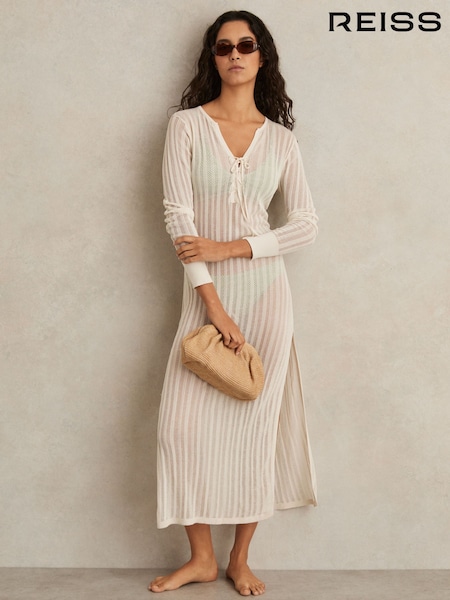 Reiss Samantha Knitted Beach Cover-Up Dress (F53664) | €221