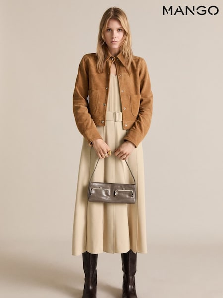 Mango Brown Suede Jacket (F53727) | €179