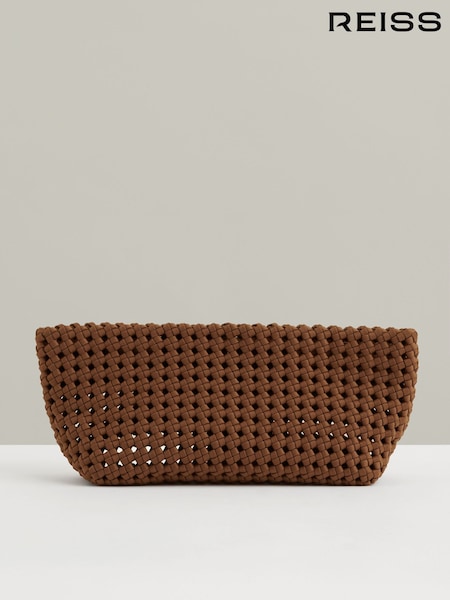 Reiss Tan Nadine Woven Clutch Bag (F53747) | €167