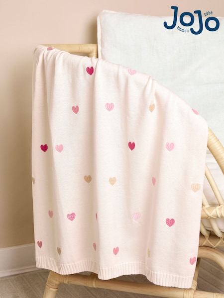 JoJo Maman Bébé Heart Embroidered Shawl (F53776) | €47