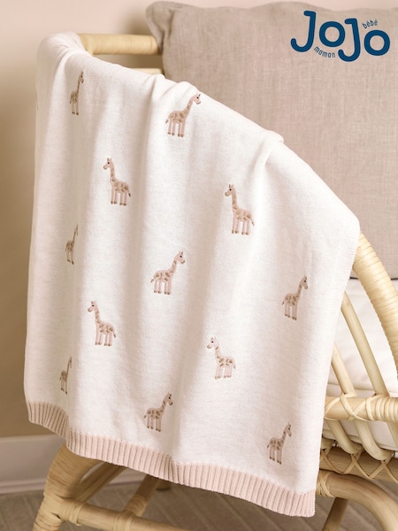 JoJo Maman Bébé Giraffe Embroidered Shawl (F53777) | €47