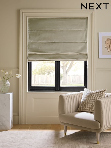 Champagne Gold Ready Made Blackout/Thermal Roman Blind Liquid Velvet (F53800) | €66 - €145