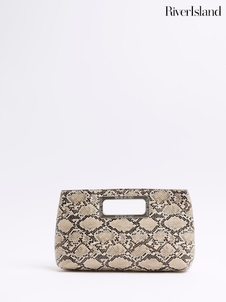 Beige - River Island Metal Handle Clutch Bag (F53827) | 39 €