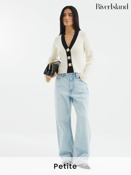 River Island Petite Asymmetric Tipped Cardigan (F53832) | € 59