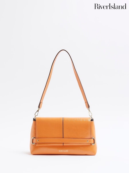 River Island Orange Small Fold Over Clutch (F53835) | $51