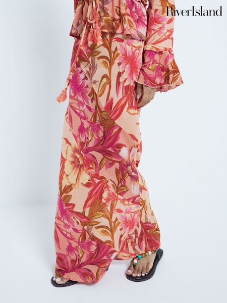 River Island Petite Floral Maxi Skirt (F53860) | ‏176‏₪
