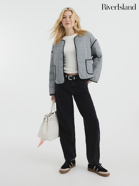 River Island Black Gingham Jacket (F53863) | €65