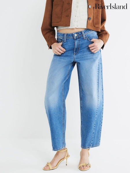 River Island Seamed Barrel 100% Cotton Jeans (F53886) | €71
