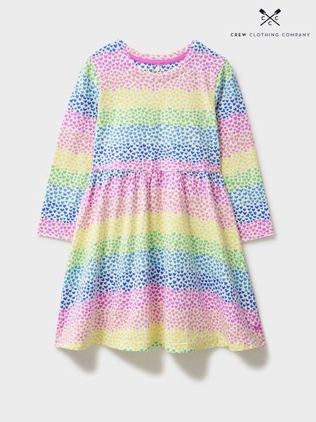 Crew Clothing Company Multi Classic Long Sleeve Jersey Dress (F53939) | €33 - €43