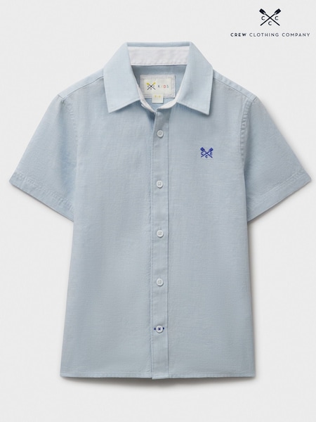 Crew Clothing Company Blue Cotton Linen Shirt (F53952) | 119 QAR - 139 QAR