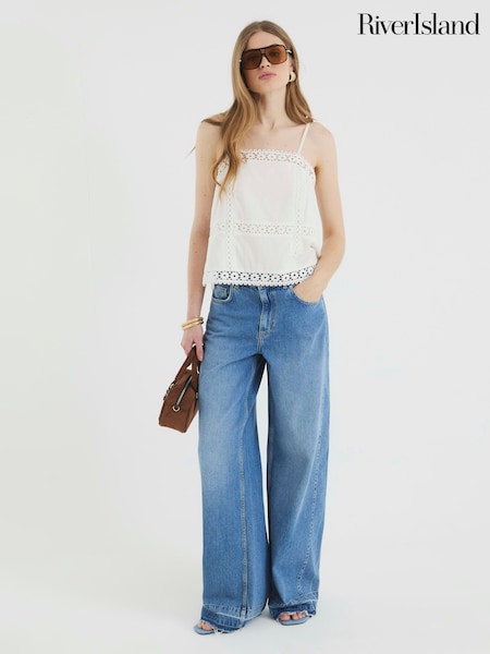 River Island Lace 100% Cotton Cami (F53964) | €46
