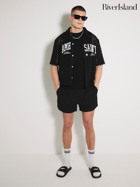 River Island Black Seersucker Swim Shorts (F54029) | 1,502 UAH