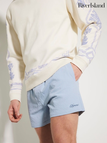 River Island Blue Seersucker Swim Shorts (F54035) | 1,502 UAH