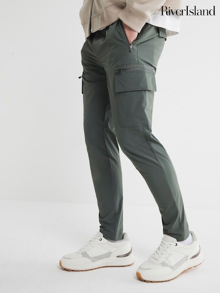 Vihreä - River Island Skinny Fit Cargo Trousers (F54078) | €72