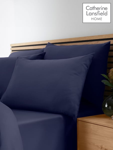Catherine Lansfield 4 Pack Navy So Soft Non-Iron Pillowcases (F54147) | €13