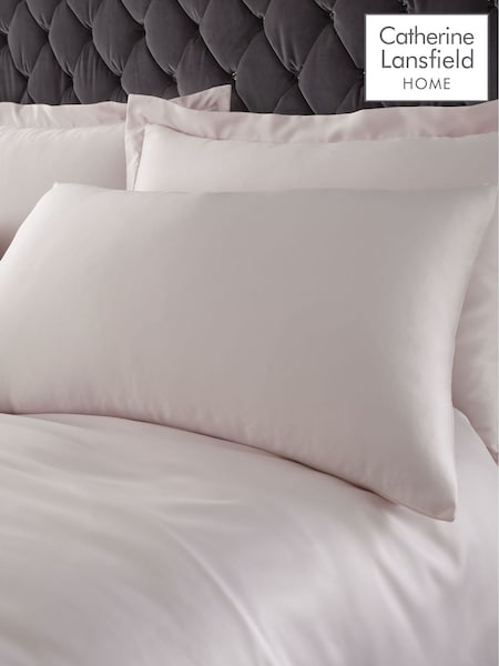 Catherine Lansfield Blush Silky Soft Satin Pillowcase (F54151) | AED58