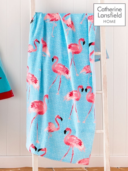 Catherine Lansfield Multi Flamingo Cotton Beach Towel (F54159) | R$ 100