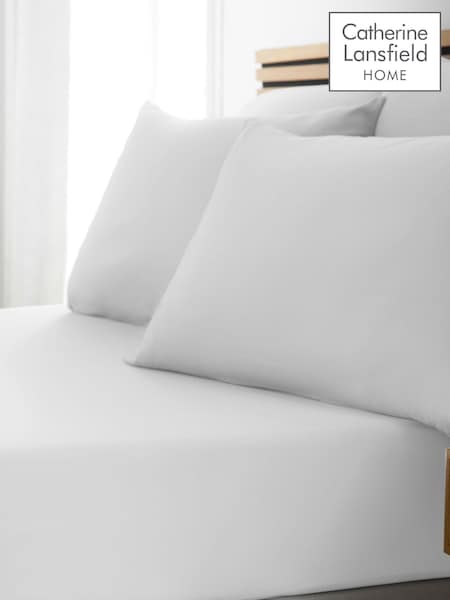 Catherine Lansfield White So Soft Non-Iron Fitted Sheet (F54161) | €13 - €17