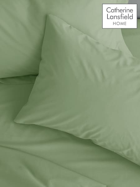 Catherine Lansfield Set of 2 Easy Iron Percale Pillowcases (F54168) | R$ 100