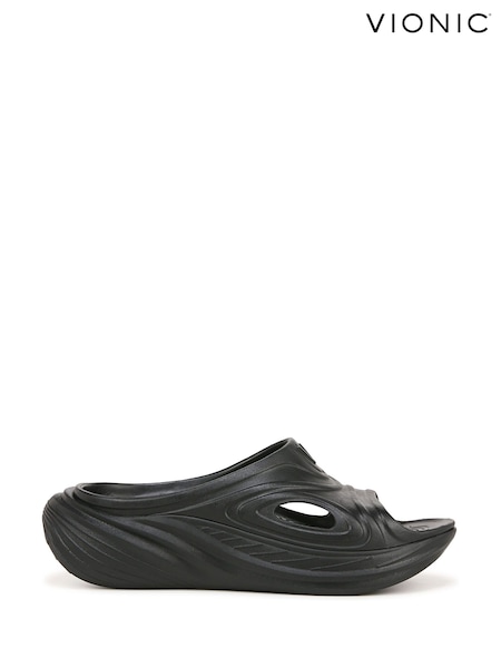 Negru - Vionic Unisex Cove Rx Recovery Arch Support Sandale (F54217) | 745 LEI