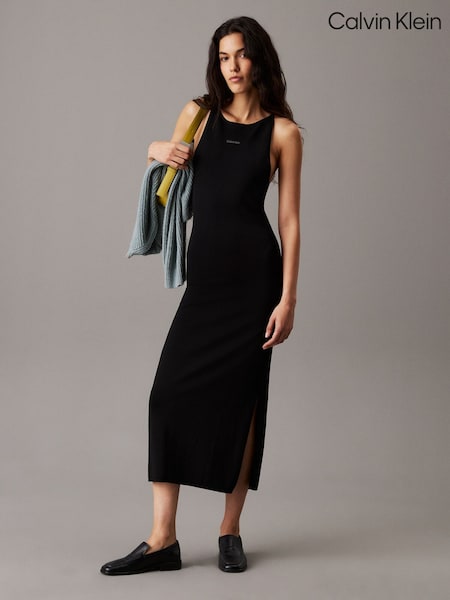 Calvin Klein Black Long Jumper Dress (F54238) | ₪654
