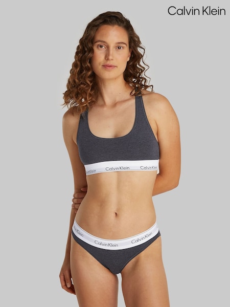 אפור - Calvin Klein Modern Unlined Bralette (F54271) | ‏176‏₪