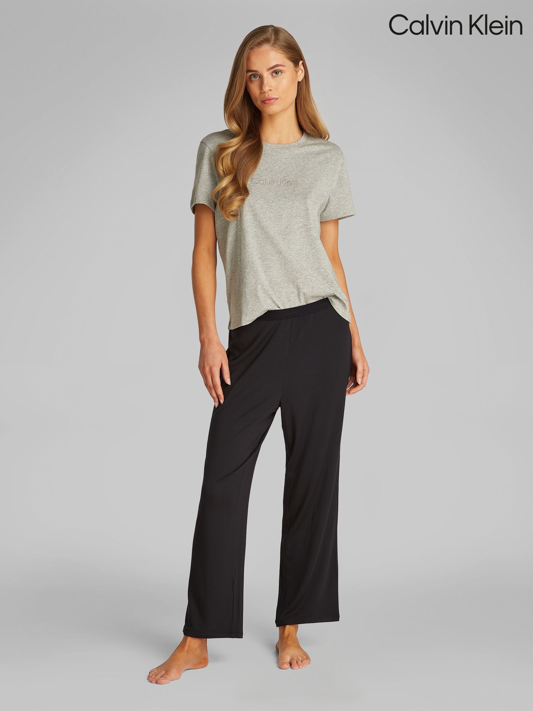 Buy Women's Trousers Calvin Klein Wide Leg Online | Next USA