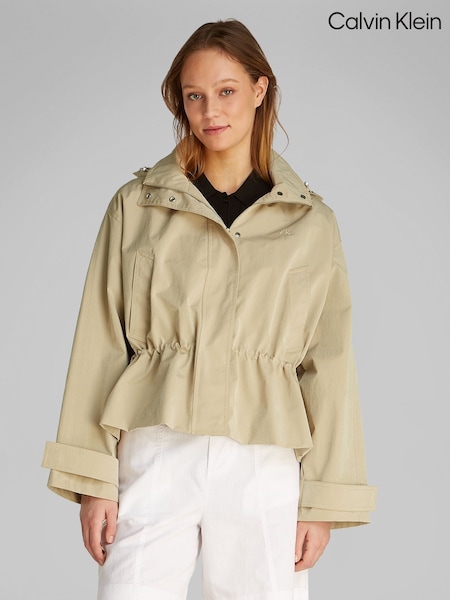 Calvin Klein Beige Waisted Jacket (F54322) | $315