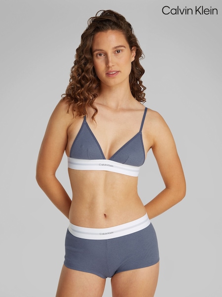 Calvin Klein Blue Rib Unlined Triangle Bra (F54323) | $59