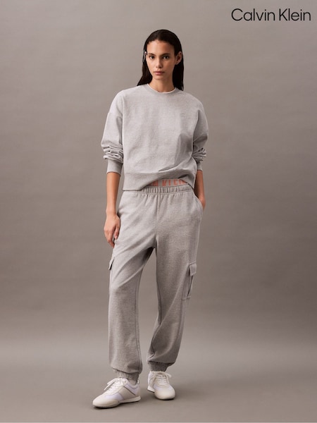 Calvin Klein Grey Archive Logo Cargo Joggers (F54403) | R$ 840