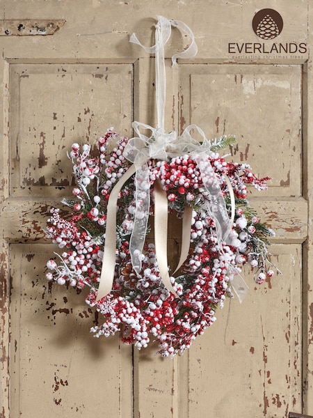 Everlands Snowy 40cm Christmas Wreath (F54440) | € 33