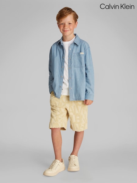 Calvin Klein Blue Relaxed Chambray Shirt (F54498) | R$ 640