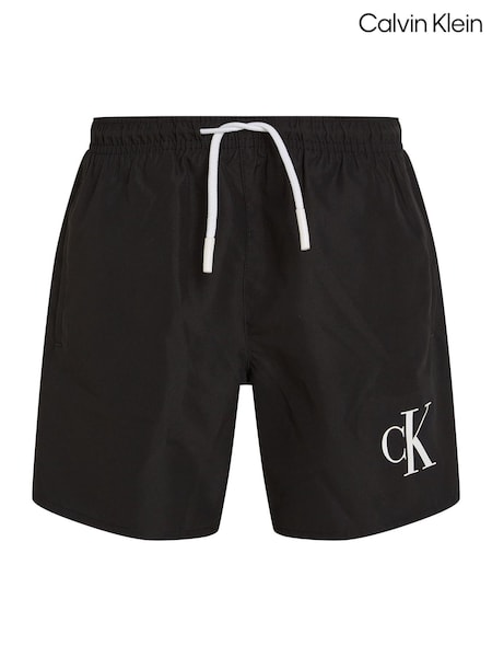 Calvin Klein Black Medium Swim Shorts With Drawstring (F54516) | ₪206