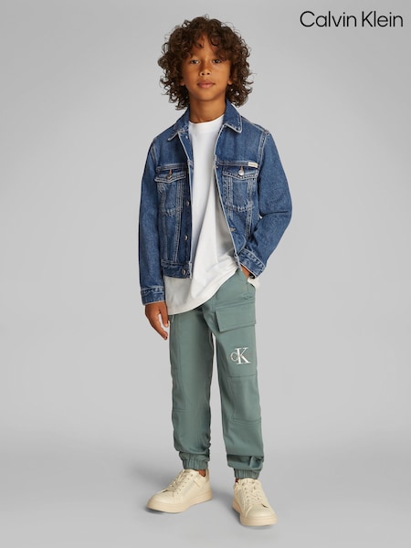 Calvin Klein Blue Denim Trucker Jacket (F54519) | ₪427