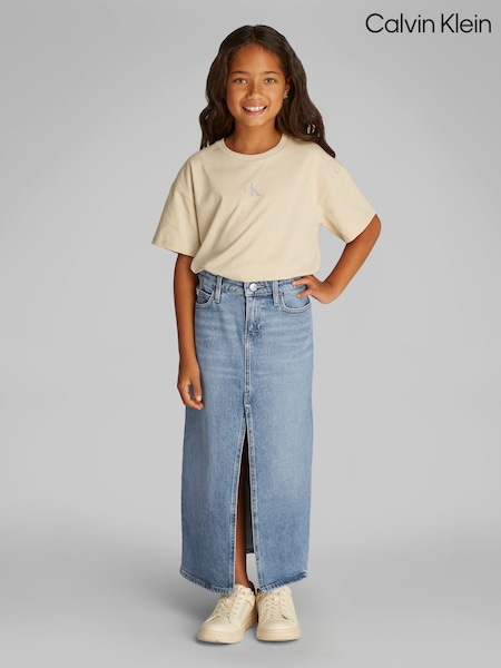 Calvin Klein Blue Maxi Denim Skirt (F54526) | R$ 640