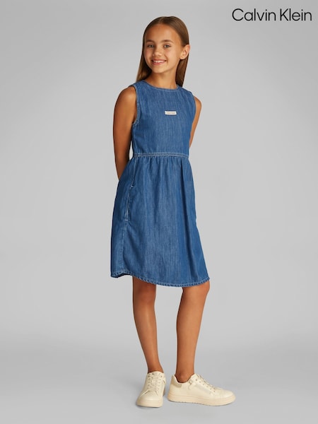 Calvin Klein Blue Denim Shirt Dress (F54543) | 421 QAR