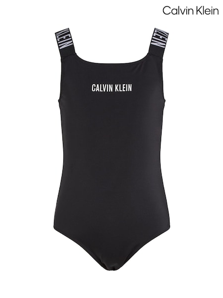 Calvin Klein Black Girls Red Scoop Back One Piece Swimsuit (F54544) | ₪277