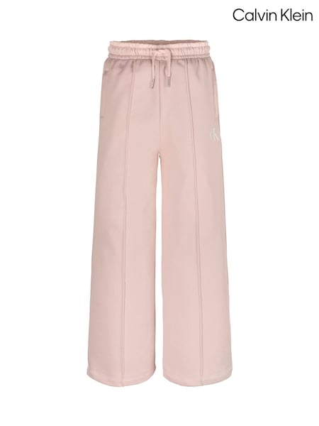 Calvin Klein Pink Logo Wide Leg Joggers (F54557) | ₪302