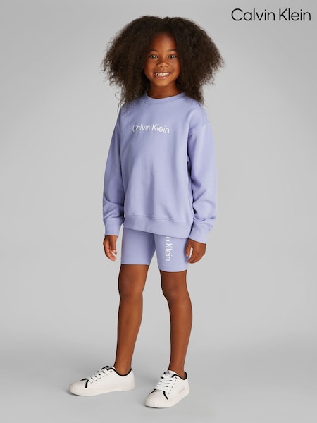 Calvin Klein Purple 100% Cotton Cycling Shorts Set (F54562) | AED495