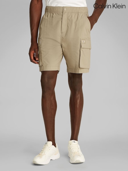 Calvin Klein Brown Washed Cargo Shorts (F54631) | €122