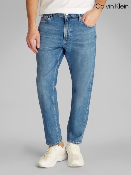 Calvin Klein Blue Tapered Dad Jeans (F54637) | ₪453