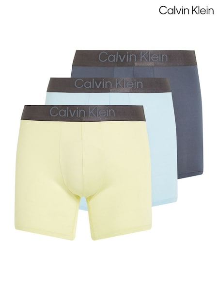 Calvin Klein Yellow Brushed Micro Stripe Boxer Briefs 3 Pack (F54646) | €64