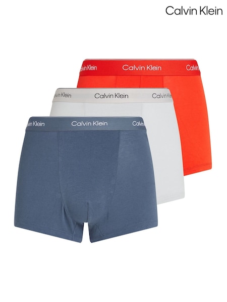 Calvin Klein Blue Relaxed Icon Stretch Trunks 3 Pack (F54659) | ₪221