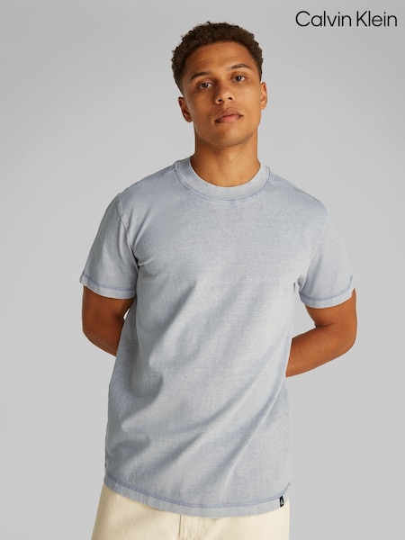 Calvin Klein Blue 100% Cotton Garment Dye T-Shirt (F54660) | €60
