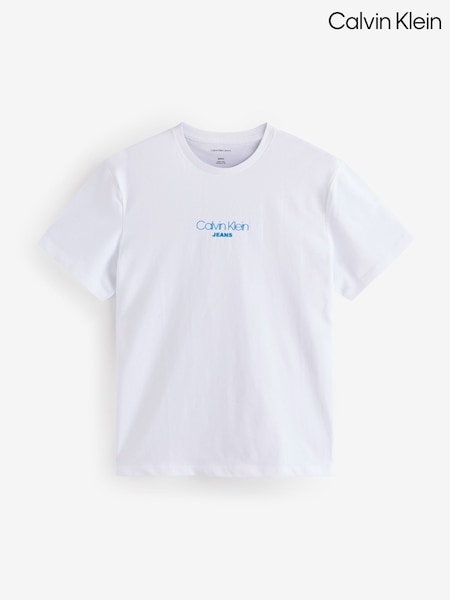 Calvin Klein White 100% Cotton Short Sleeve T-Shirt (F54673) | €64